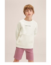 Bluza bluza bawełniana dziecięca Strong kolor biały z nadrukiem - Answear.com Mango Kids