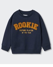 Bluza bluza bawełniana dziecięca Rookie kolor granatowy z nadrukiem - Answear.com Mango Kids