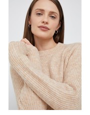 Sweter sweter z domieszką wełny damski kolor beżowy - Answear.com Y.A.S