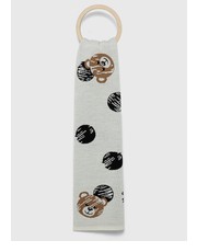 Szalik szalik wełniany kolor biały wzorzysty - Answear.com Moschino