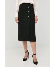 Spódnica spódnica z domieszką wełny kolor czarny midi prosta - Answear.com Marella