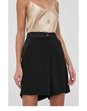 Spodnie Szorty damskie kolor czarny gładkie high waist - Answear.com Marella