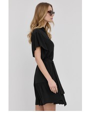 Sukienka sukienka z domieszką jedwabiu kolor czarny midi prosta - Answear.com Marella