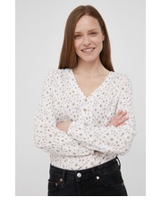 Bluzka bluzka damska kolor biały wzorzysta - Answear.com Mustang
