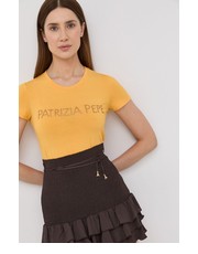 Bluzka t-shirt damski kolor żółty - Answear.com Patrizia Pepe