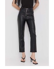 Spodnie spodnie damskie kolor czarny proste medium waist - Answear.com Patrizia Pepe