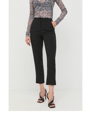 Spodnie spodnie damskie kolor czarny proste high waist - Answear.com Patrizia Pepe