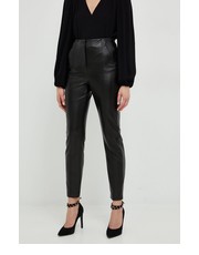 Spodnie spodnie damskie kolor czarny dopasowane high waist - Answear.com Patrizia Pepe