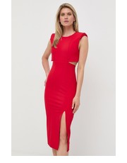 Sukienka sukienka kolor czerwony midi dopasowana - Answear.com Patrizia Pepe