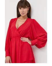 Sukienka sukienka kolor czerwony mini rozkloszowana - Answear.com Patrizia Pepe