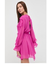 Sukienka sukienka kolor różowy mini rozkloszowana - Answear.com Patrizia Pepe