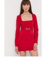 Sukienka sukienka kolor czerwony mini dopasowana - Answear.com Patrizia Pepe