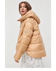Kurtka kurtka damska kolor beżowy zimowa - Answear.com Pinko