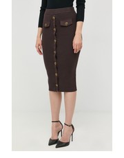 Spódnica spódnica z domieszką wełny kolor brązowy midi ołówkowa - Answear.com Pinko