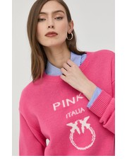 Sweter sweter wełniany damski kolor fioletowy lekki - Answear.com Pinko