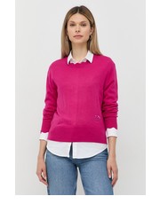Sweter sweter wełniany damski kolor fioletowy lekki - Answear.com Pinko