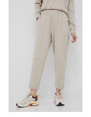 Spodnie spodnie bawełniane damskie kolor beżowy gładkie - Answear.com Puma