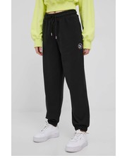 Spodnie spodnie bawełniane damskie kolor czarny gładkie - Answear.com Puma