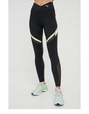 Legginsy legginsy treningowe 521579 damskie kolor czarny wzorzyste - Answear.com Puma