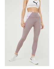 Legginsy legginsy treningowe Evostripe damskie kolor fioletowy wzorzyste - Answear.com Puma