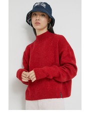 Sweter sweter damski kolor czerwony z półgolfem - Answear.com Superdry