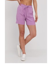 Spodnie Szorty damskie kolor różowy gładkie high waist - Answear.com Deha
