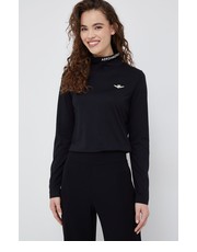 Sweter longsleeve damski kolor czarny z półgolfem - Answear.com Aeronautica Militare
