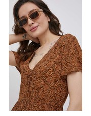 Sukienka sukienka kolor brązowy mini rozkloszowana - Answear.com Billabong