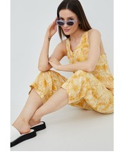 Kombinezon kombinezon lniany kolor żółty z dekoltem w szpic - Answear.com Rip Curl