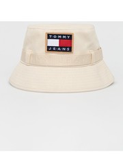 Kapelusz kapelusz bawełniany kolor beżowy bawełniany - Answear.com Tommy Jeans
