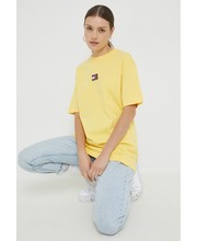 Bluzka t-shirt bawełniany kolor żółty - Answear.com Tommy Jeans