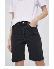 Spodnie szorty jeansowe HARPER BF0183 damskie kolor czarny gładkie high waist - Answear.com Tommy Jeans