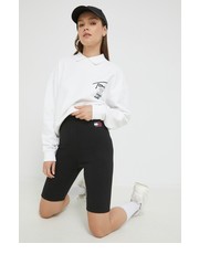 Spodnie szorty damskie kolor czarny z aplikacją high waist - Answear.com Tommy Jeans