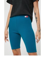 Spodnie szorty damskie z aplikacją high waist - Answear.com Tommy Jeans
