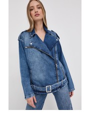 Kurtka ramoneska jeansowa damska przejściowa oversize - Answear.com Twinset