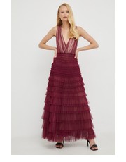 Sukienka sukienka kolor bordowy maxi rozkloszowana - Answear.com Twinset
