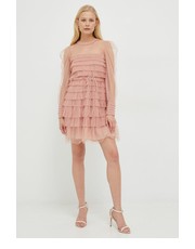 Sukienka sukienka kolor różowy mini rozkloszowana - Answear.com Twinset