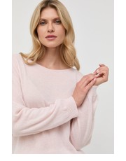Sweter sweter wełniany damski kolor różowy lekki - Answear.com Twinset