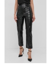 Spodnie Spodnie damskie kolor czarny proste high waist - Answear.com Bardot