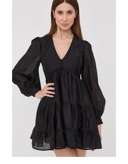 Sukienka sukienka kolor czarny mini rozkloszowana - Answear.com Bardot