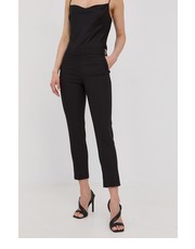 Spodnie spodnie damskie kolor czarny dopasowane medium waist - Answear.com Morgan