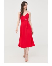 Sukienka sukienka kolor czerwony mini rozkloszowana - Answear.com Morgan