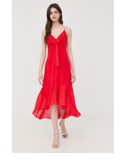 Sukienka sukienka kolor czerwony midi rozkloszowana - Answear.com Morgan