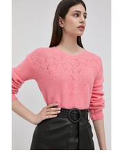 Sweter sweter z domieszką wełny damski kolor różowy lekki - Answear.com Morgan