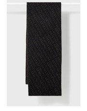 Szalik męski szalik z domieszką wełny kolor czarny wzorzysty - Answear.com Armani Exchange