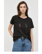 Bluzka t-shirt damski kolor czarny - Answear.com Armani Exchange