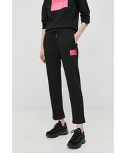 Spodnie spodnie dresowe damskie kolor czarny z aplikacją - Answear.com Armani Exchange