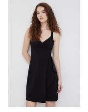 Sukienka sukienka kolor czarny mini rozkloszowana - Answear.com Armani Exchange