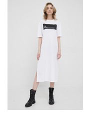 Sukienka sukienka bawełniana kolor biały mini prosta - Answear.com Armani Exchange