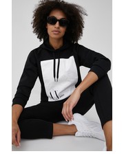 Bluza bluza damska kolor czarny z kapturem z aplikacją - Answear.com Armani Exchange